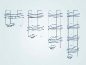 Угловые полки с мыльницей  и крючком