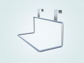 Держатель подвесной на дверцу одинарный 245*100*100 с двумя  зацепами