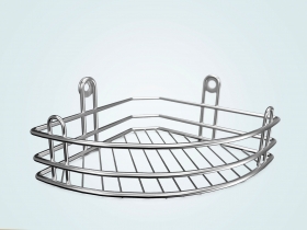Полка для ванной угловая 1-но ярусная страйт  глубокая